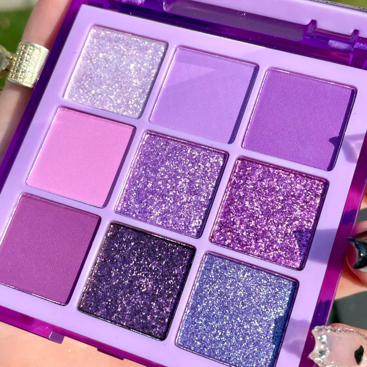 INSFANY Vivid Purple Eyeshadow Palette (9 Shades)
