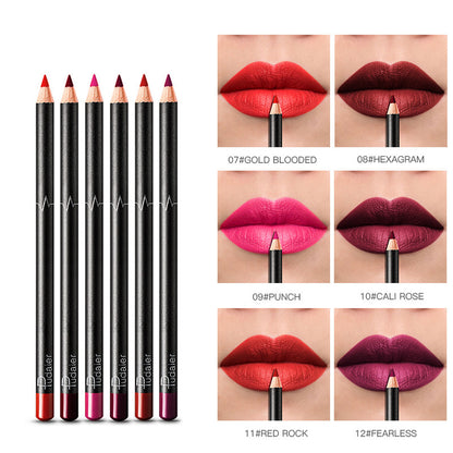 GLAMBEAUTY 36-Color Waterproof Lip Liner Set - Long-Lasting Nude Collection