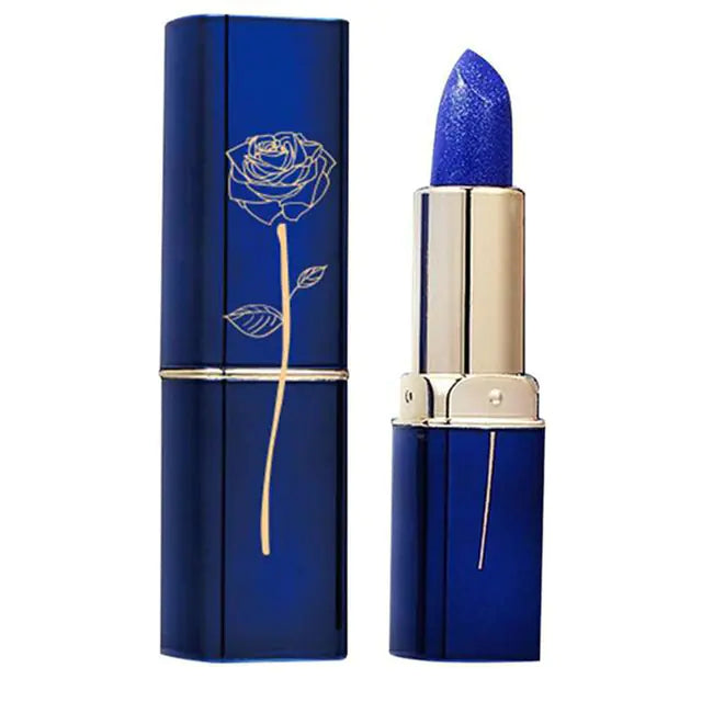LESSXCOCO Blue Maggie Color Changing Lipstick, Waterproof