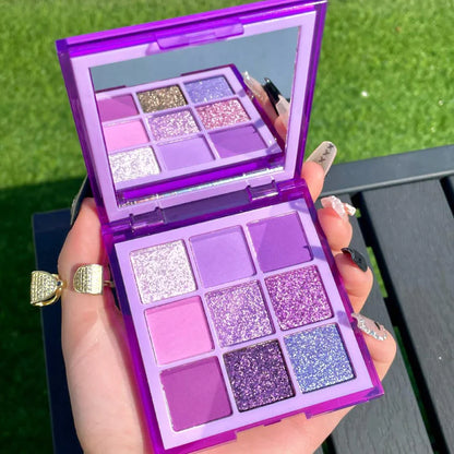 INSFANY Vivid Purple Eyeshadow Palette (9 Shades)