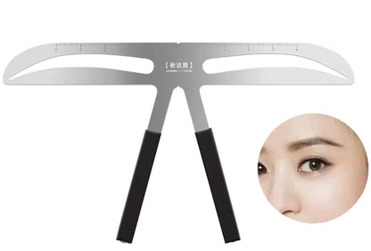 Stainless Steel Brow Ruler and Shaping Tool