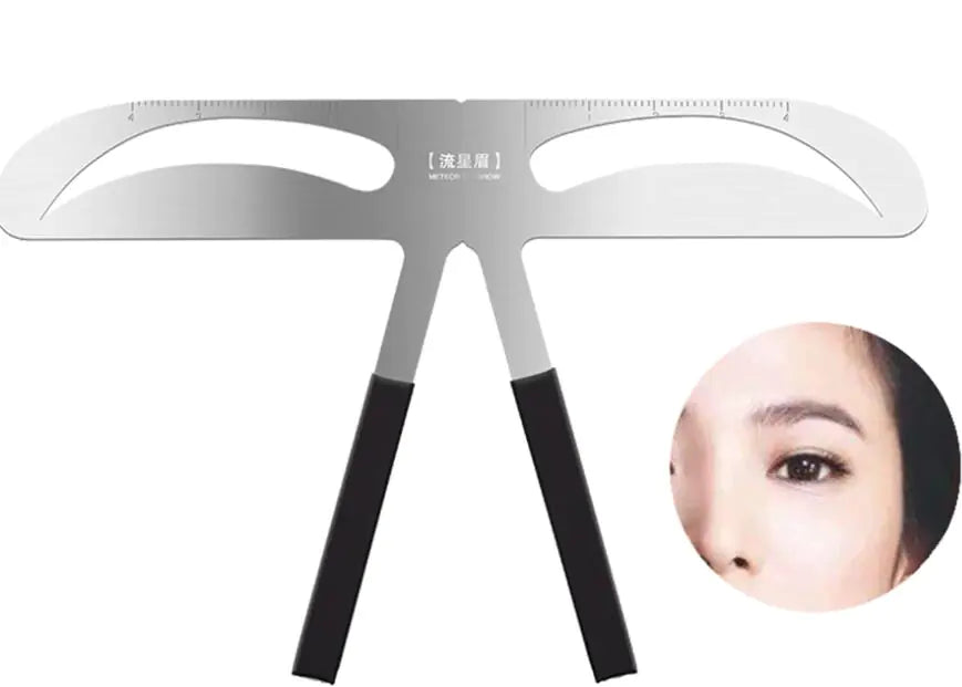 Stainless Steel Brow Ruler and Shaping Tool